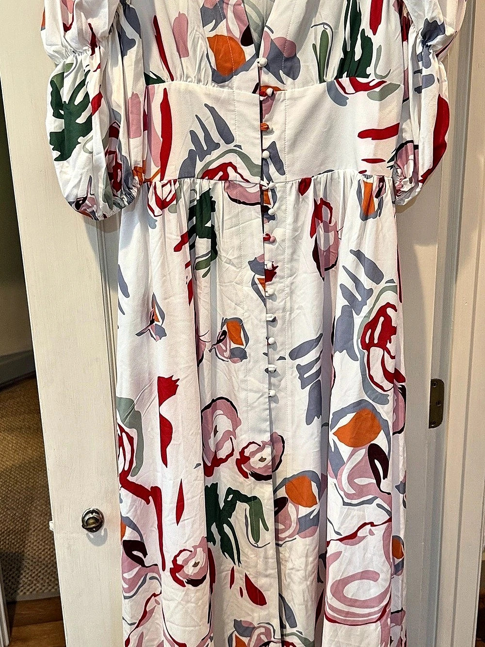 Abstract Print Maxi Dress